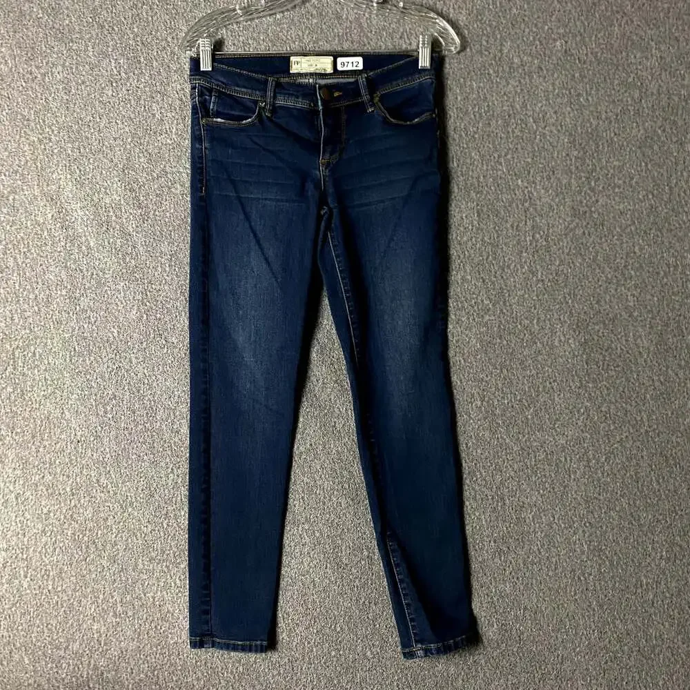 Free People Women's SIze 26 Mid-Rise Dark Wash Stretch Denim Jeans